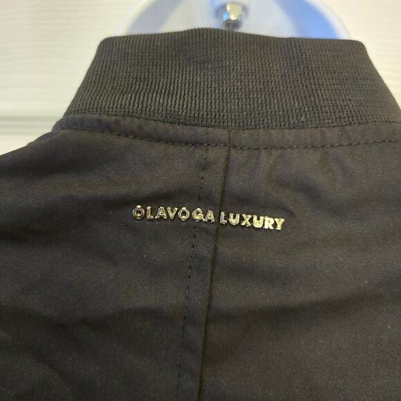 Women's Black Bomber Jacket - Picture 8 of 16